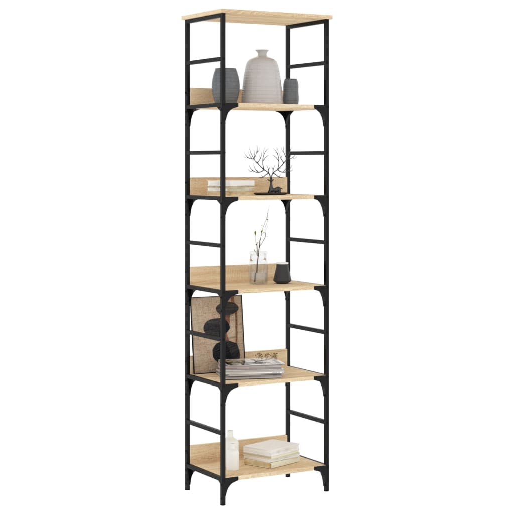 Bokhylle Sonoma eik 50x33x188,5 cm konstruert tre vidaXL