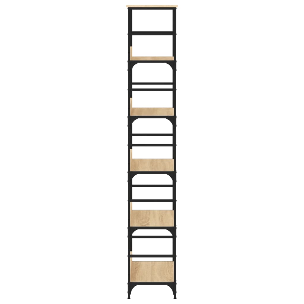 Bokhylle Sonoma eik 50x33x188,5 cm konstruert tre vidaXL
