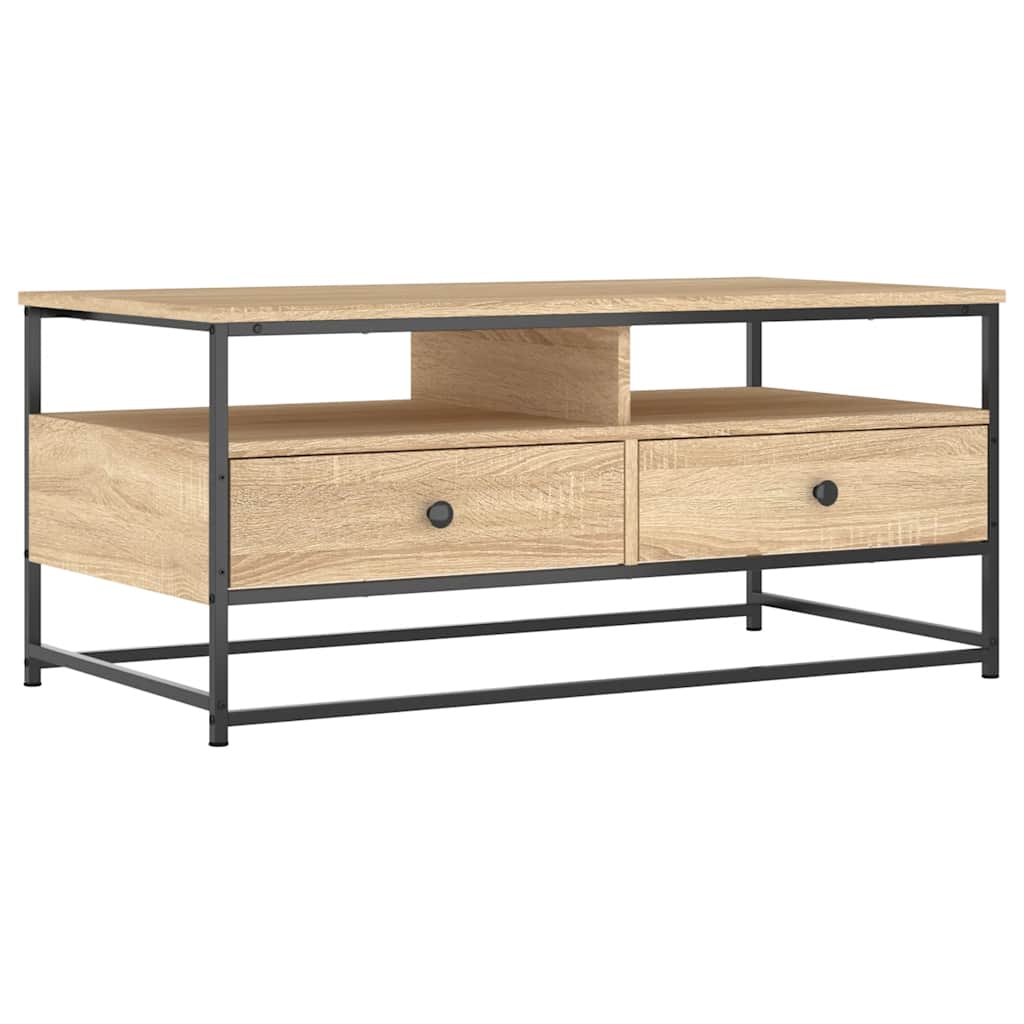 Salongbord sonoma eik 100x51x45 cm konstruert tre
