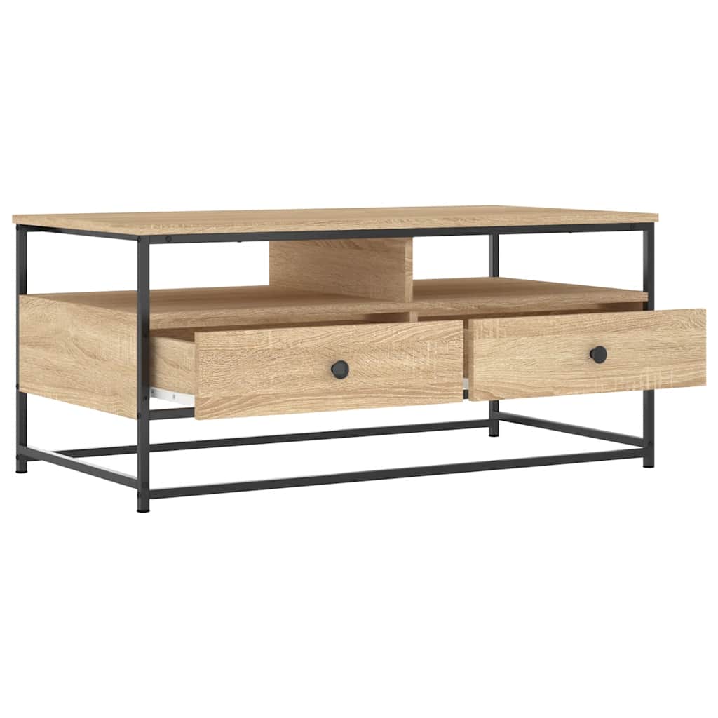 Salongbord sonoma eik 100x51x45 cm konstruert tre