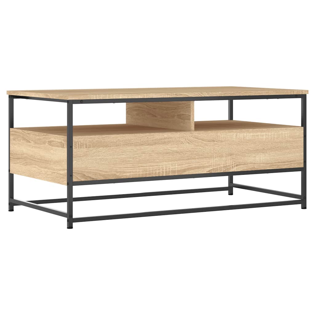 Salongbord sonoma eik 100x51x45 cm konstruert tre