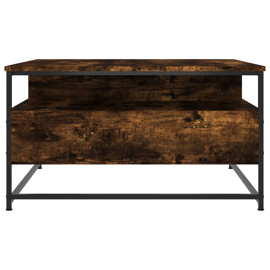 Salongbord røkt eik 80x80x45 cm konstruert tre