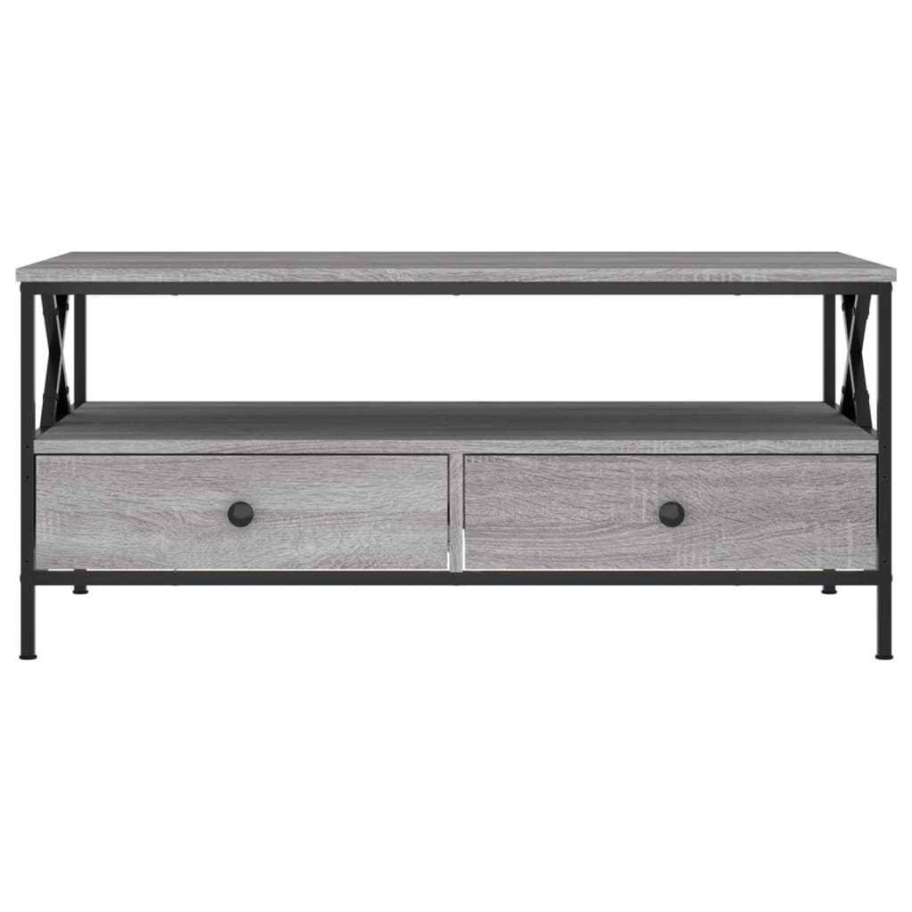 Salongbord grå sonoma 100x51x45 cm konstruert tre