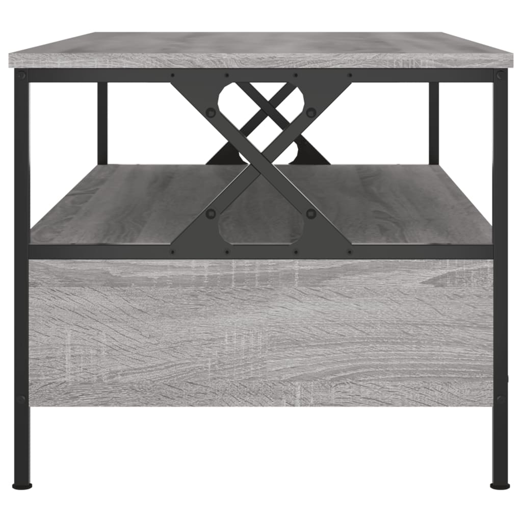 Salongbord grå sonoma 100x51x45 cm konstruert tre