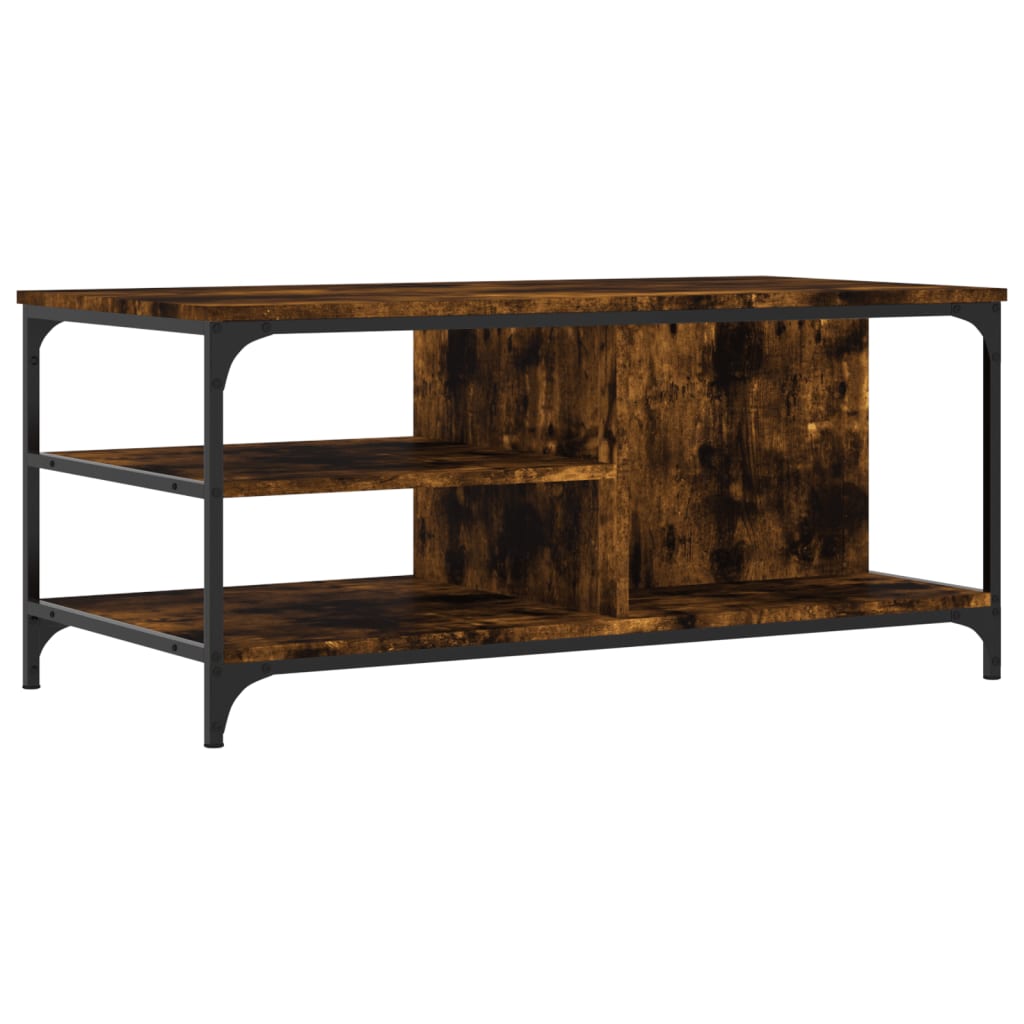 Salongbord røkt eik 100x50x45 cm konstruert tre