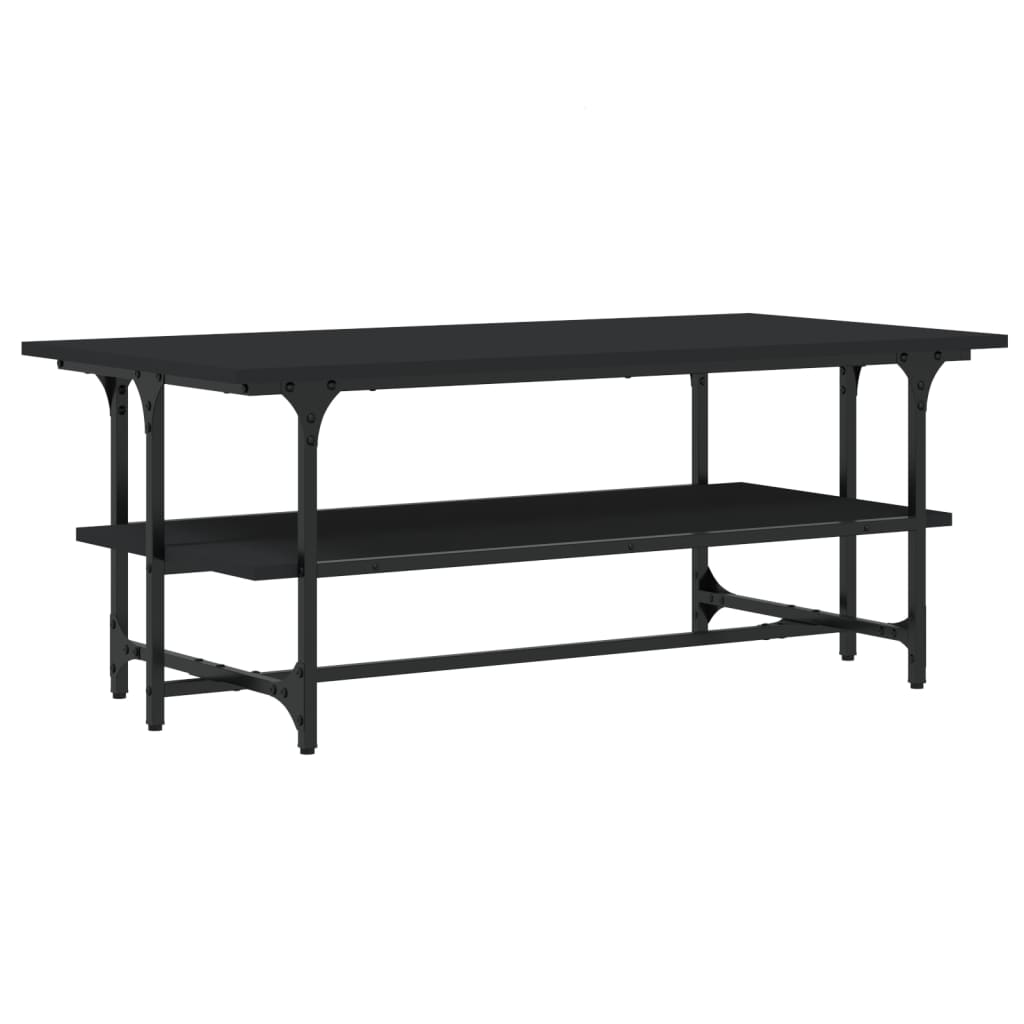 Salongbord svart 100x50x40 cm konstruert tre