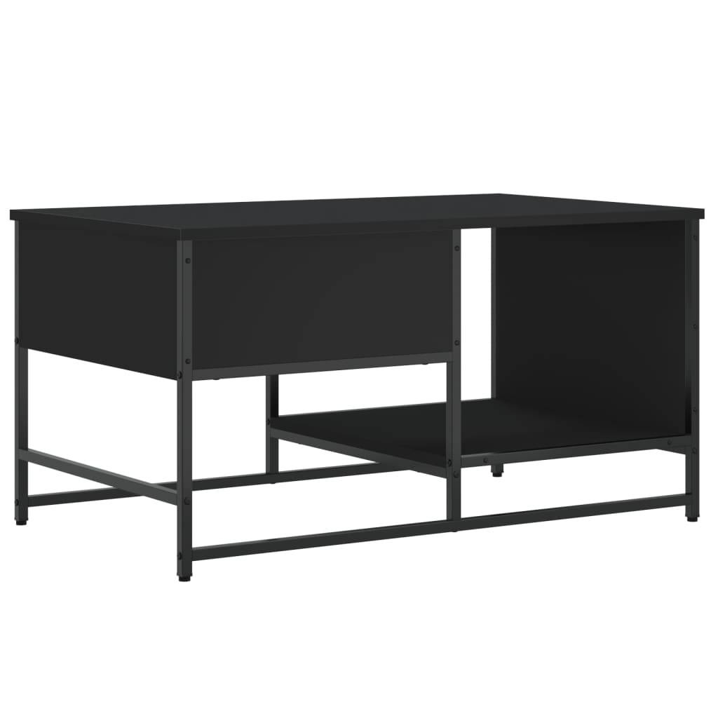 Salongbord svart 85,5x51x45 cm konstruert tre