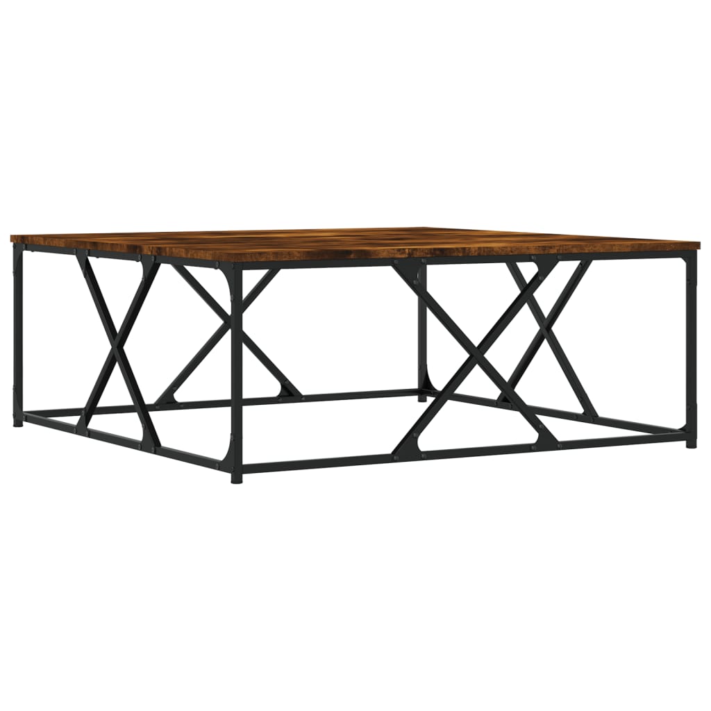 Salongbord røkt eik 100x100x40 cm konstruert tre