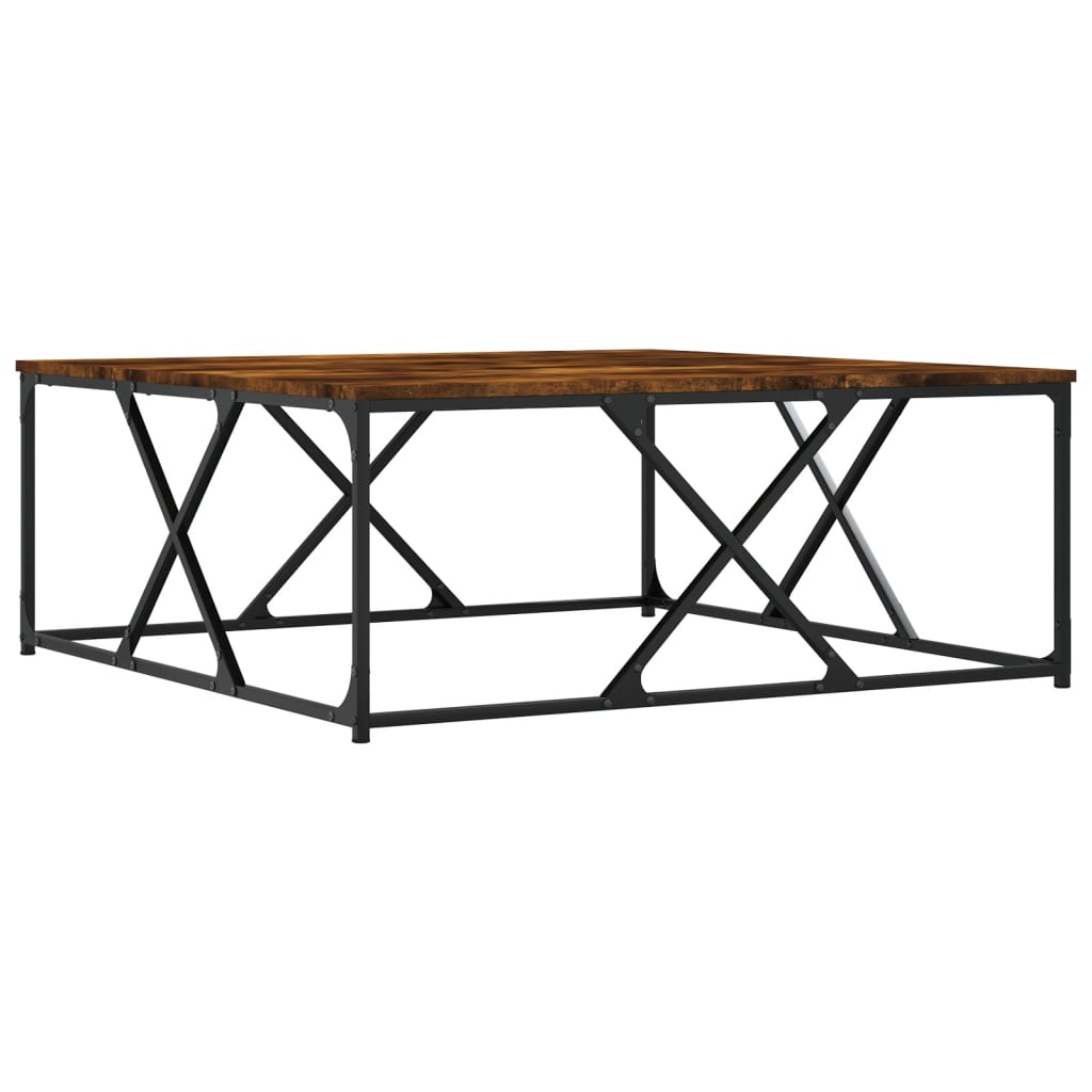 Salongbord røkt eik 100x100x40 cm konstruert tre