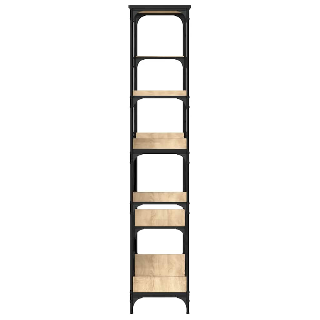 Bokhylle sonoma eik 99x35,5x176 cm konstruert tre og jern