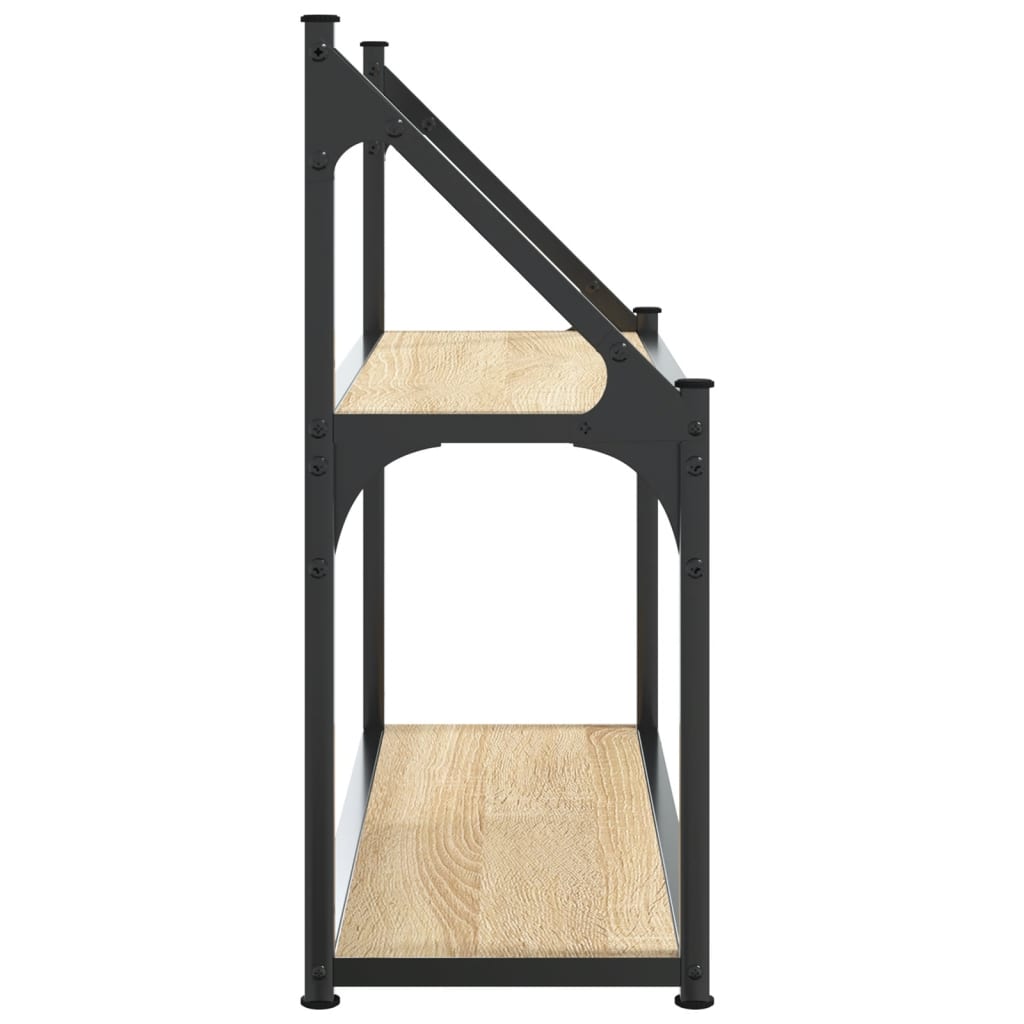 2-etasjes vegghylle sonoma eik 60x21x51 cm konstruert tre