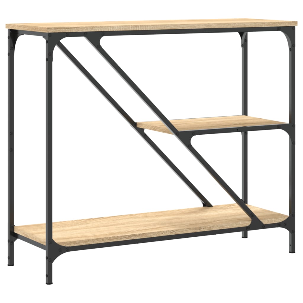Konsollbord sonoma eik 88,5x30x75 cm konstruert tre