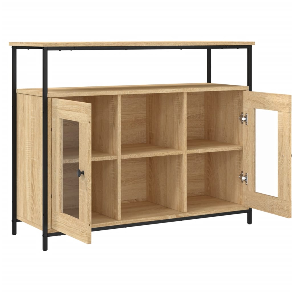 Skjenk sonoma eik 100x35x80 cm konstruert tre