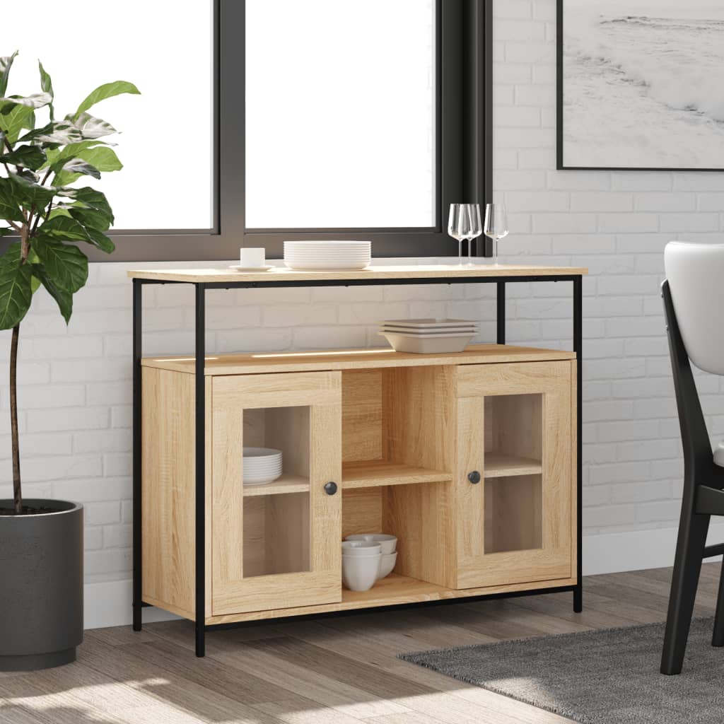 Skjenk sonoma eik 100x35x80 cm konstruert tre