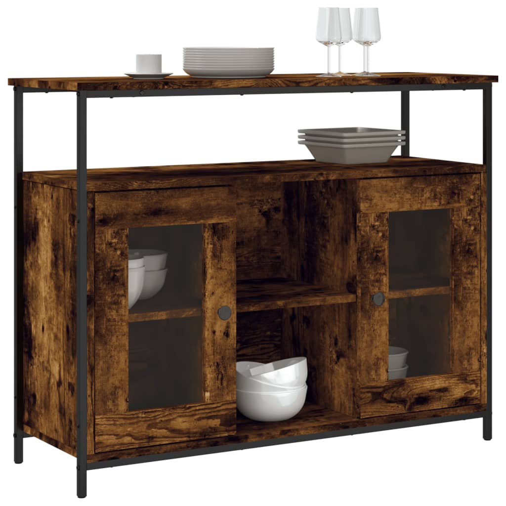 Skjenk røkt eik 100x35x80 cm konstruert tre