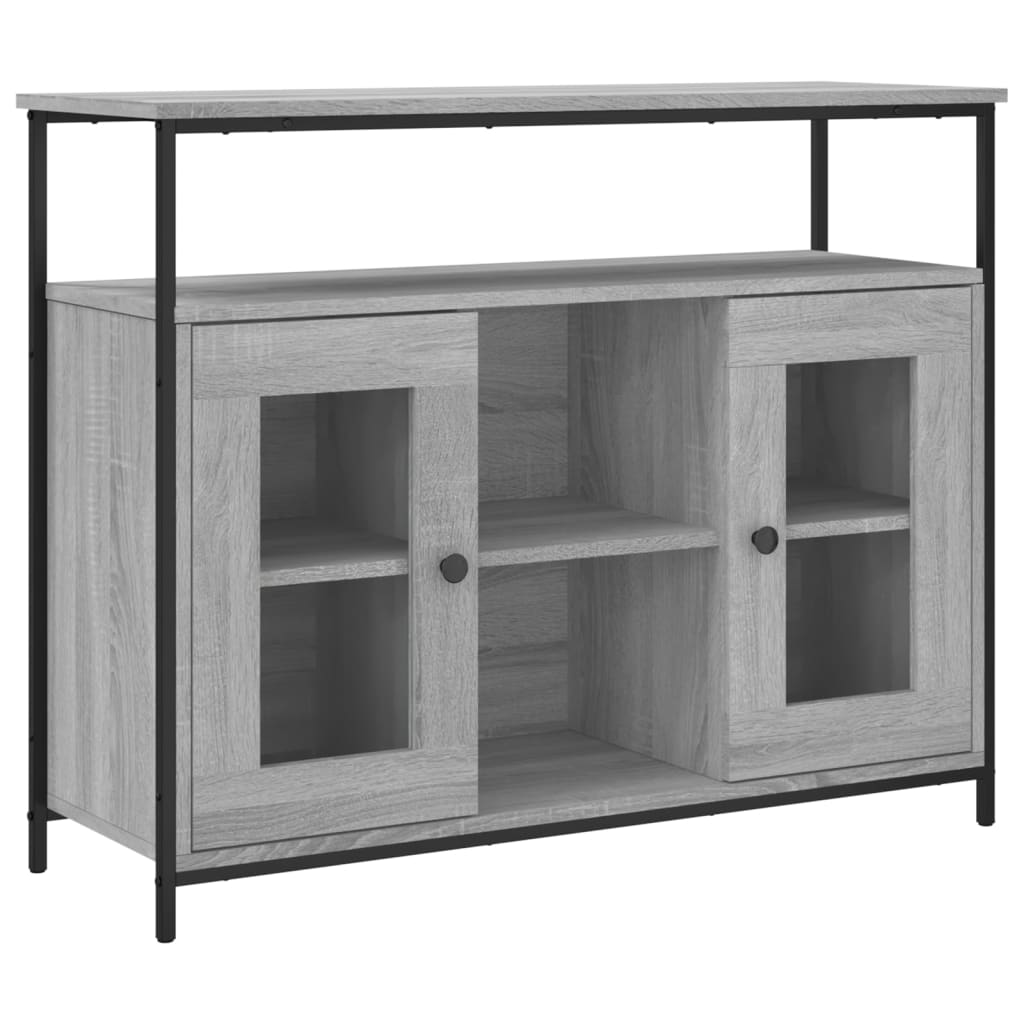 Skjenk grå sonoma 100x35x80 cm konstruert tre