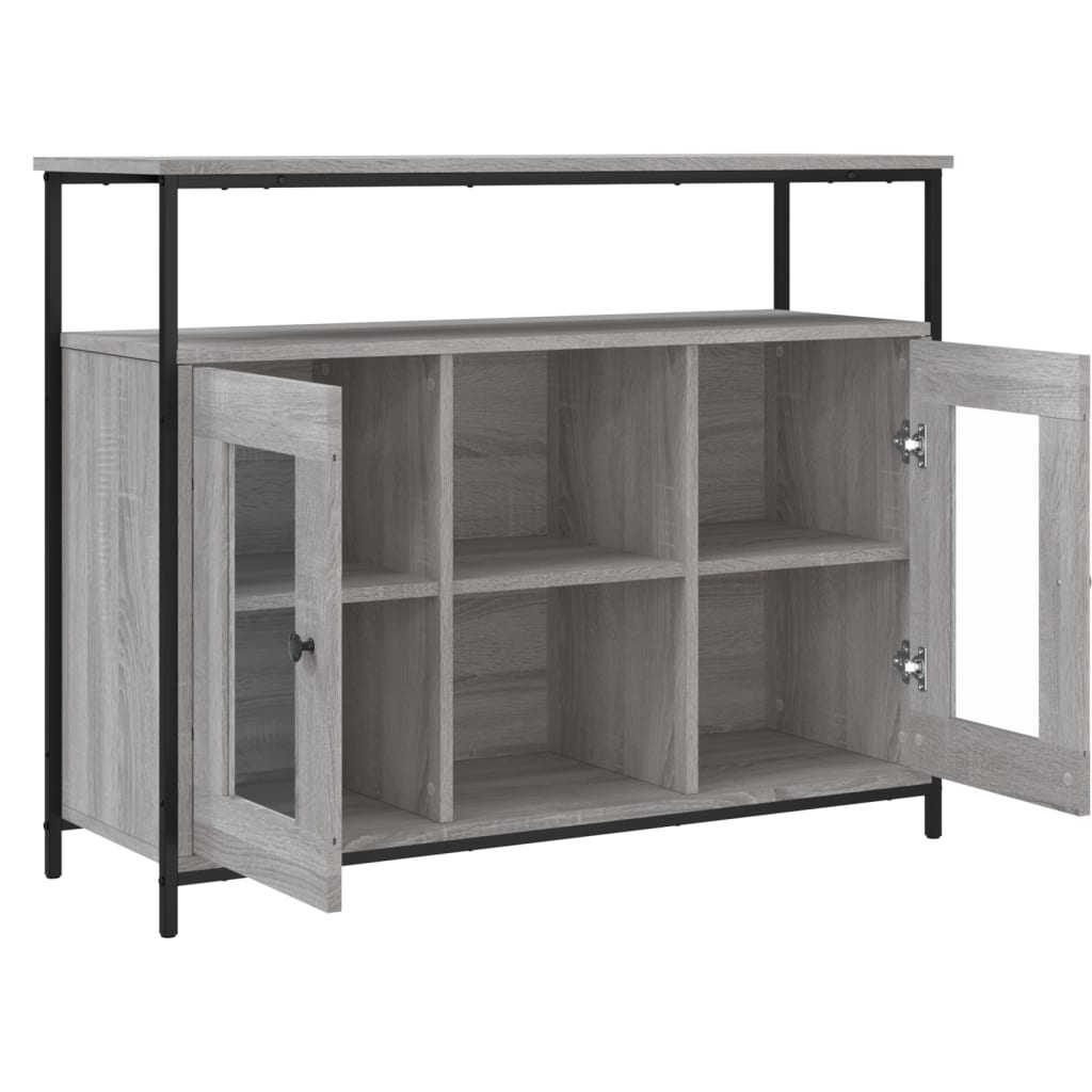 Skjenk grå sonoma 100x35x80 cm konstruert tre