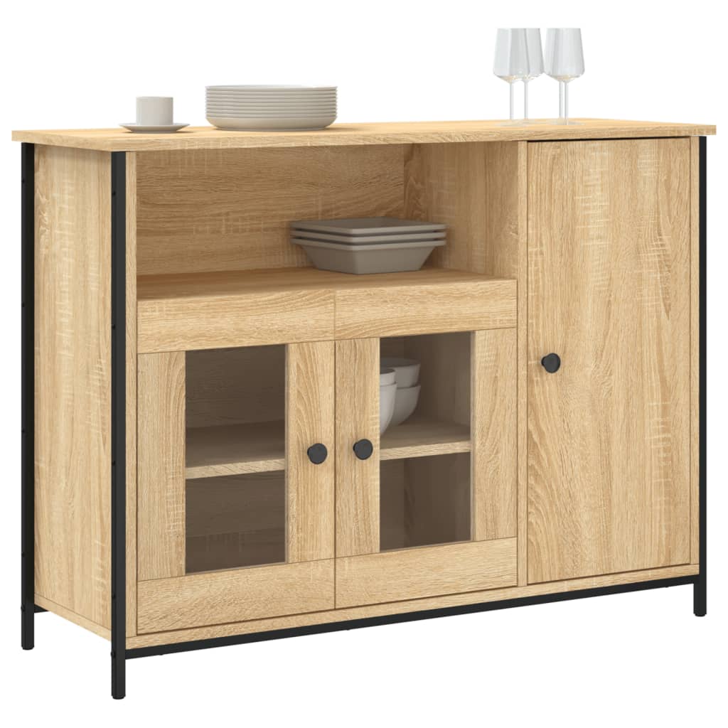 Skjenk sonoma eik 100x35x75 cm konstruert tre