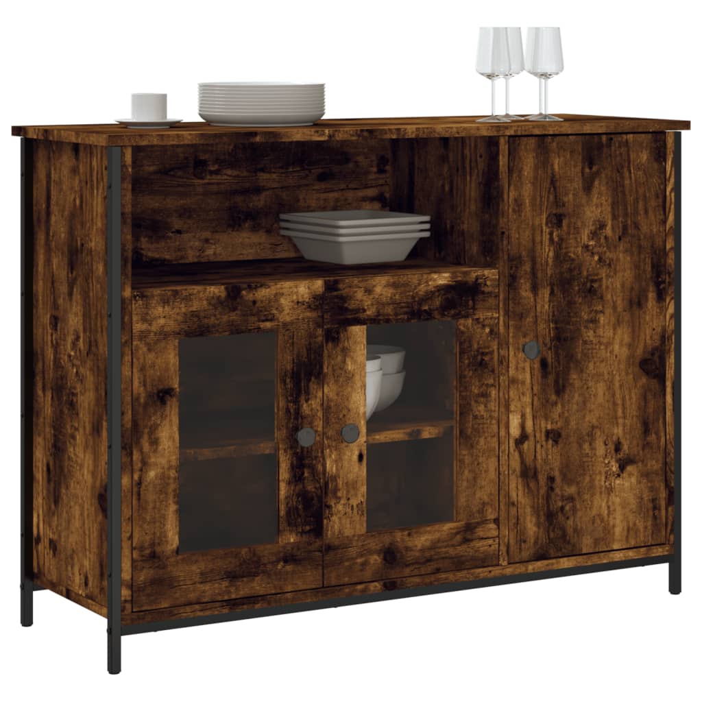 Skjenk røkt eik 100x35x75 cm konstruert tre