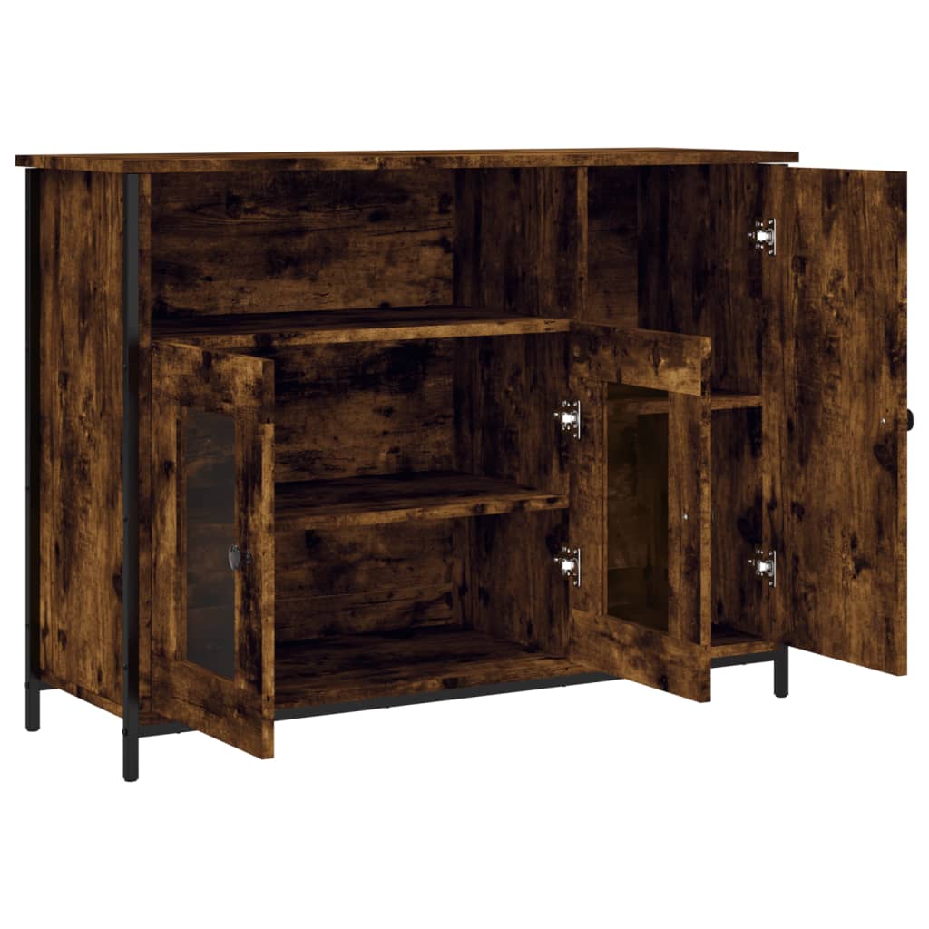 Skjenk røkt eik 100x35x75 cm konstruert tre