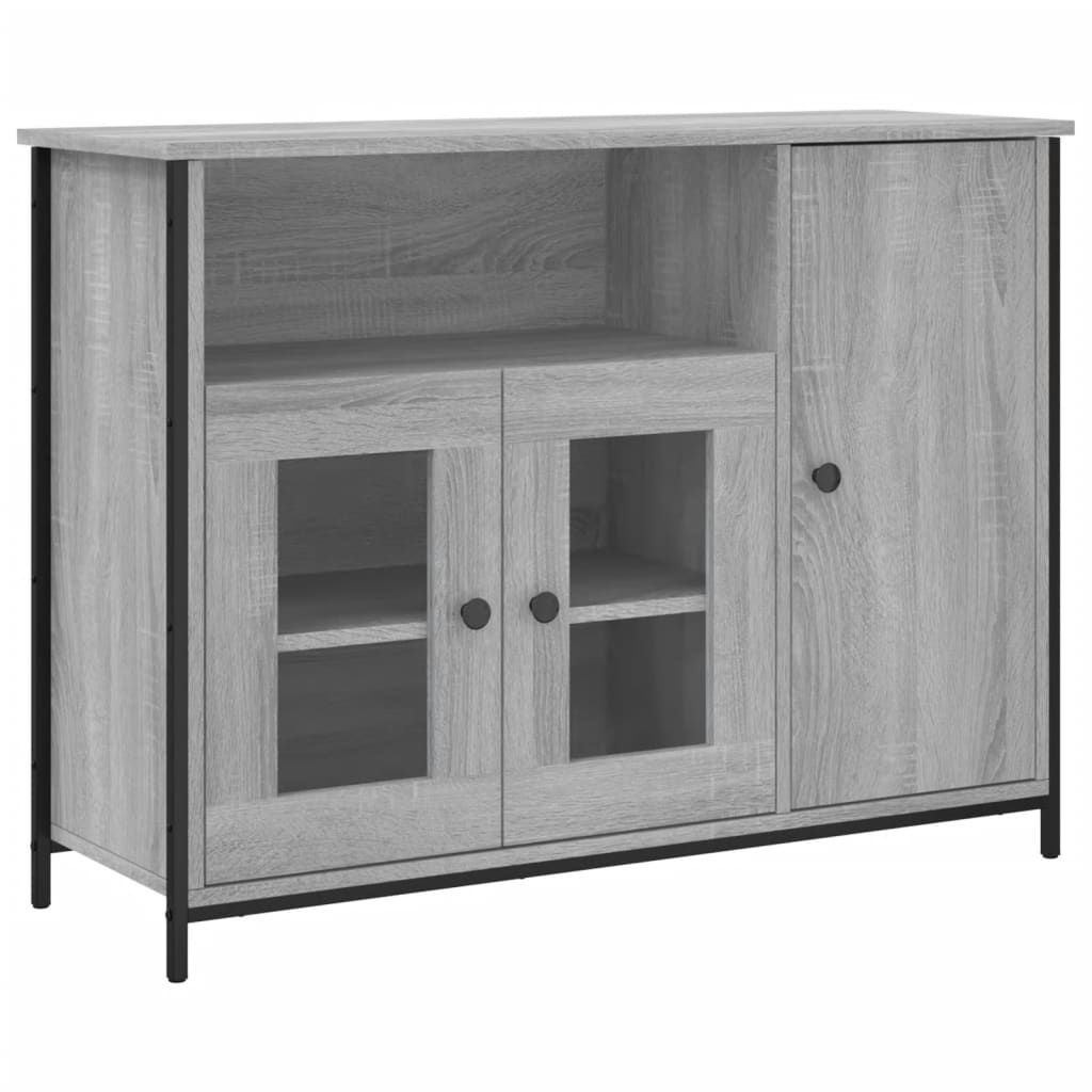 Skjenk grå sonoma 100x35x75 cm konstruert tre