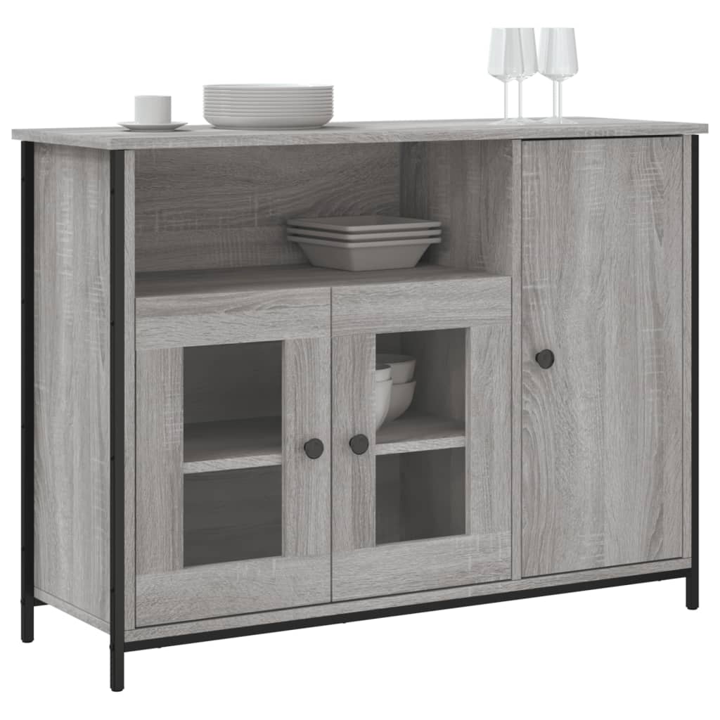 Skjenk grå sonoma 100x35x75 cm konstruert tre