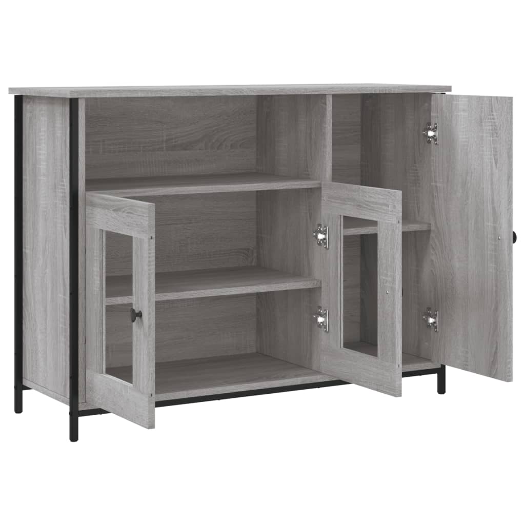 Skjenk grå sonoma 100x35x75 cm konstruert tre