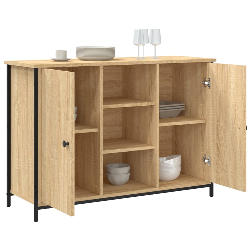 Skjenk sonoma eik 100x35x70 cm konstruert tre