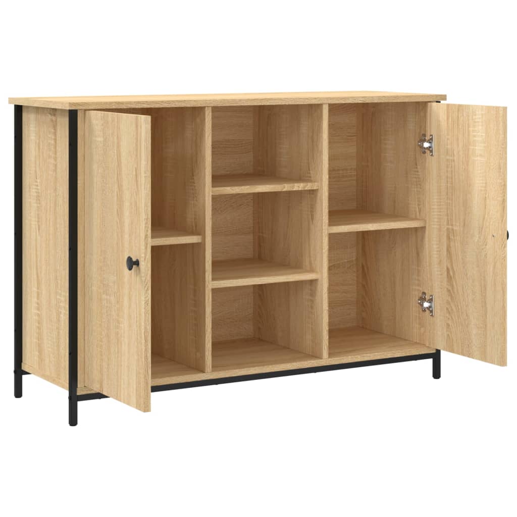Skjenk sonoma eik 100x35x70 cm konstruert tre