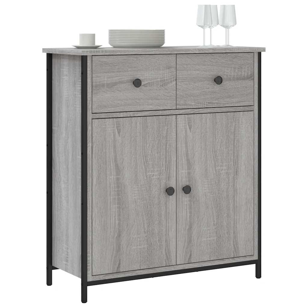 Skjenk grå sonoma 70x30x80 cm konstruert tre