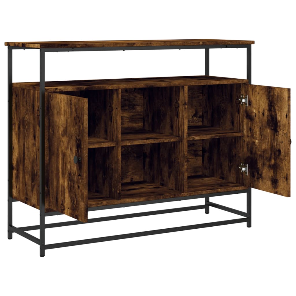 Skjenk røkt eik 100x35x80 cm konstruert tre