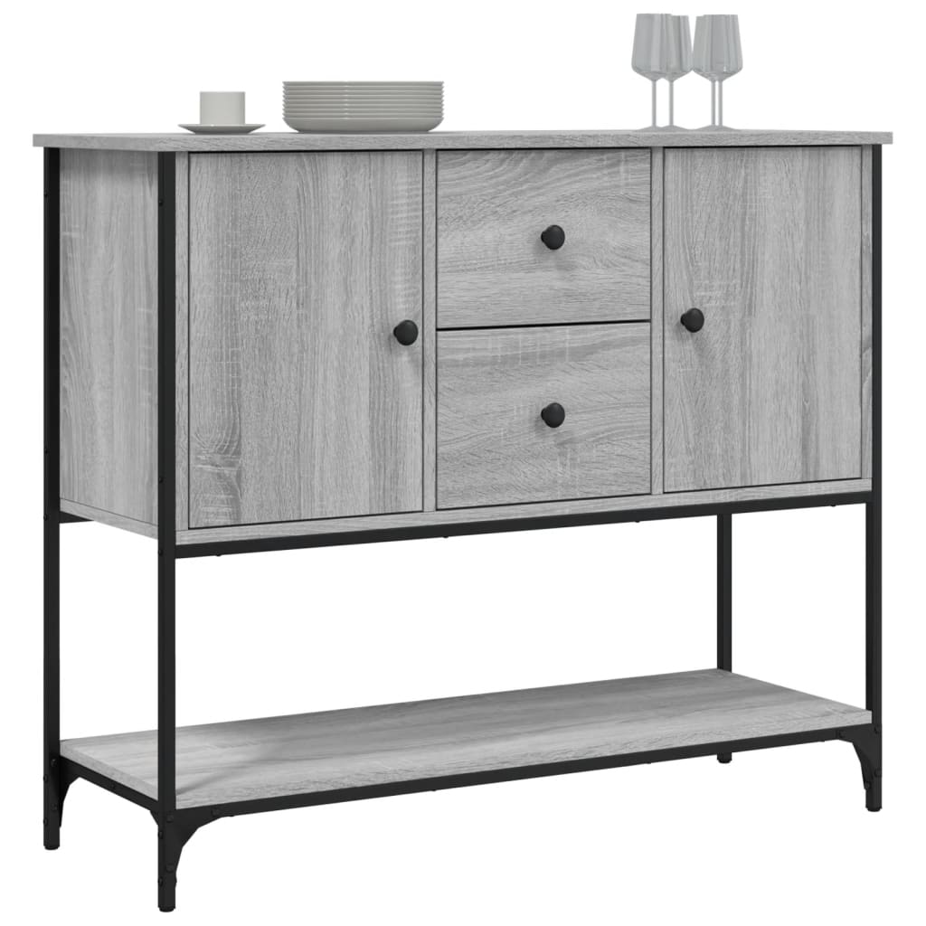 Skjenk grå sonoma 100x36x85 cm konstruert tre