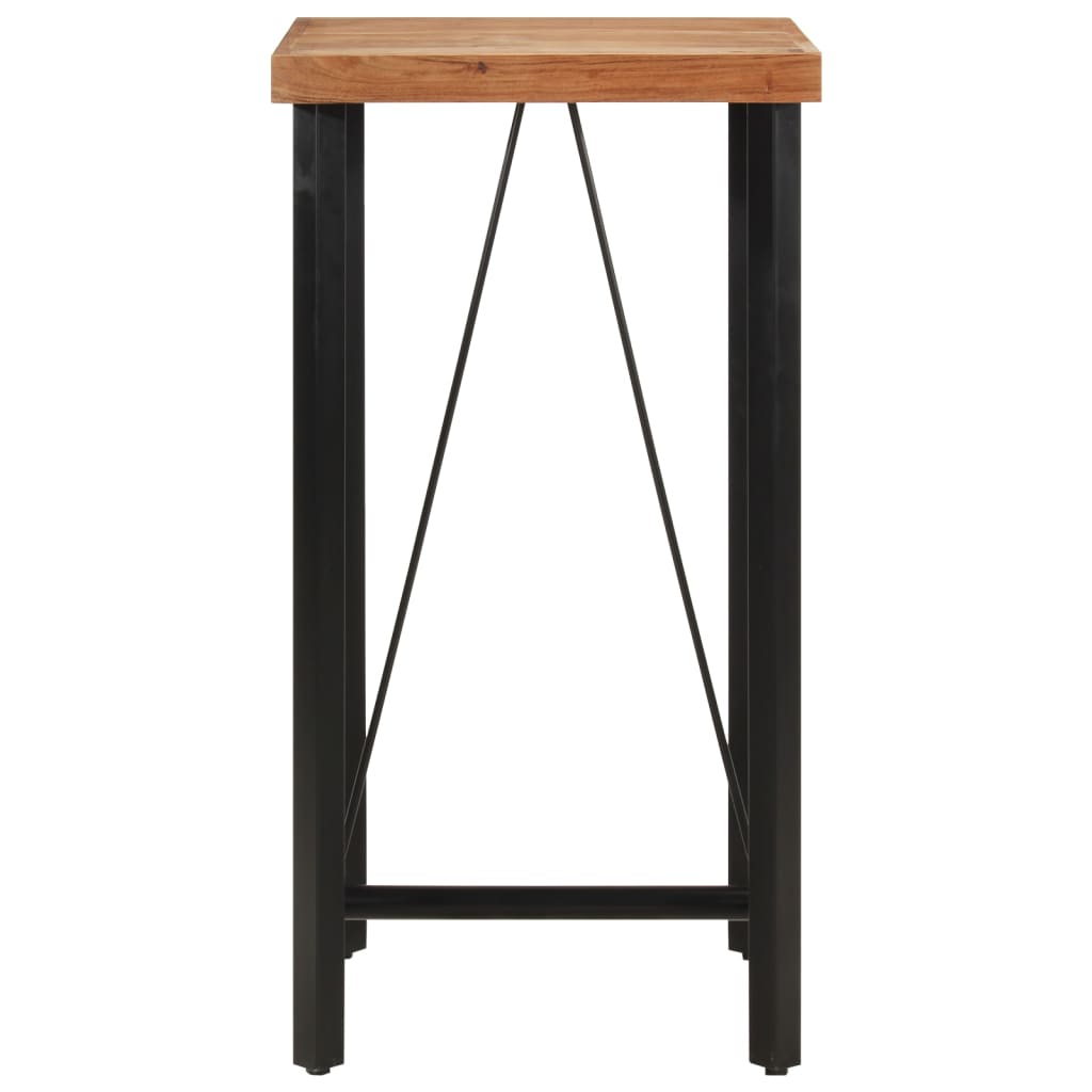 Barbord 55x55x107 cm heltre akasie og jern