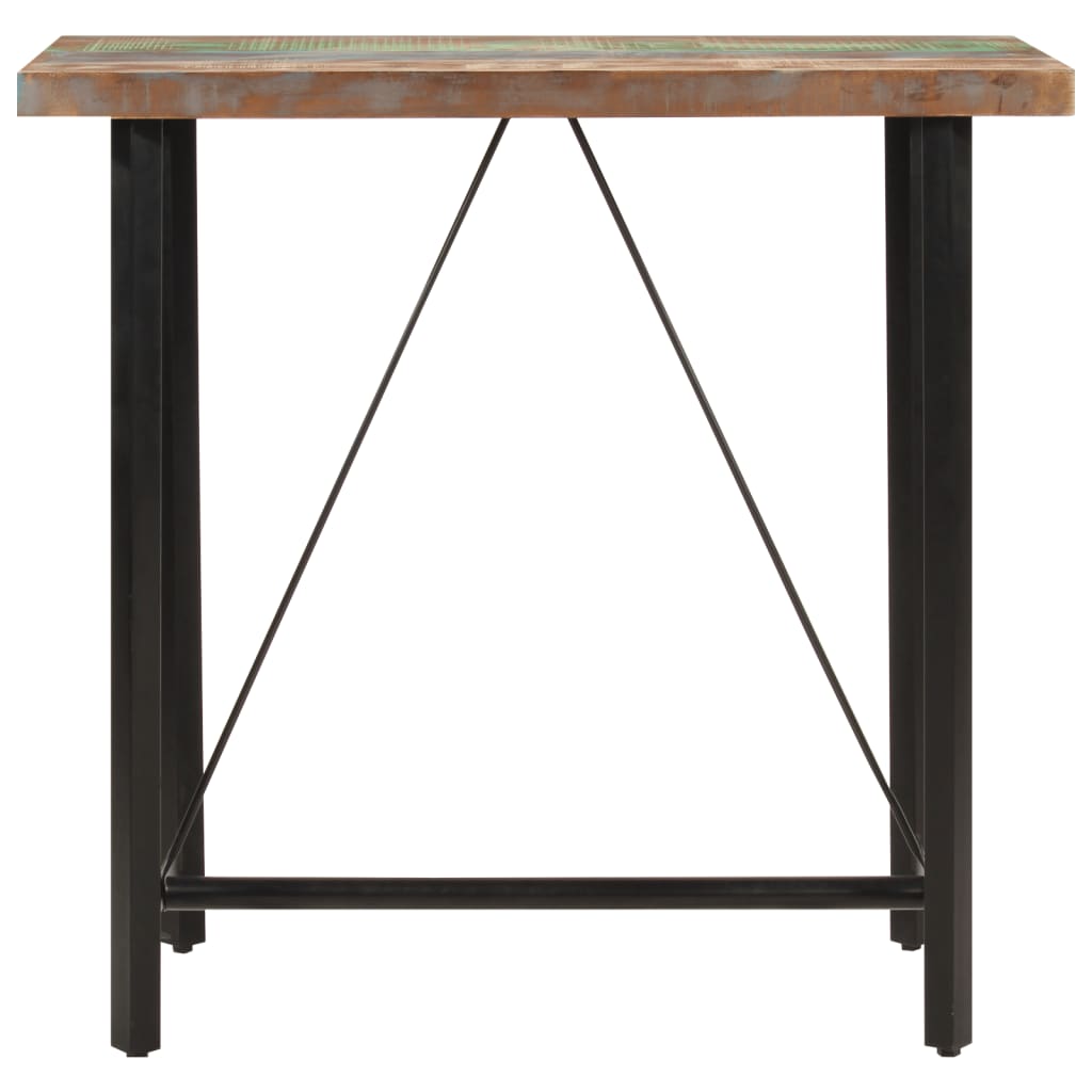 Barbord 110x55x107 cm gjenvunnet heltre og jern