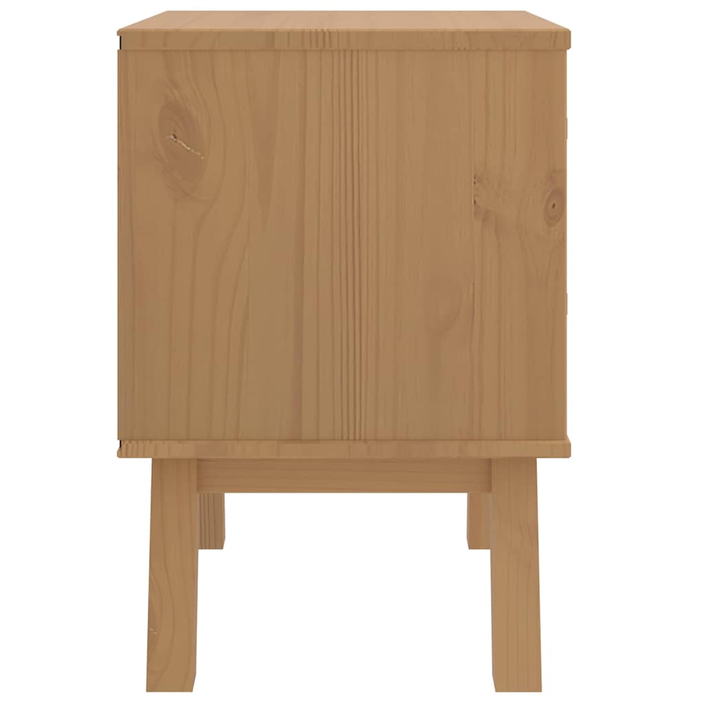 Nattbord OLDEN grå og brun heltre furu vidaXL
