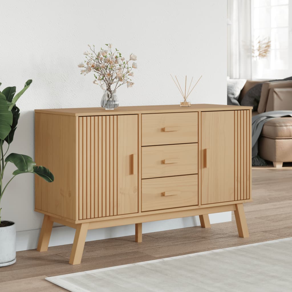 Skjenk OLDEN brun 114x43x73,5cm heltre furu