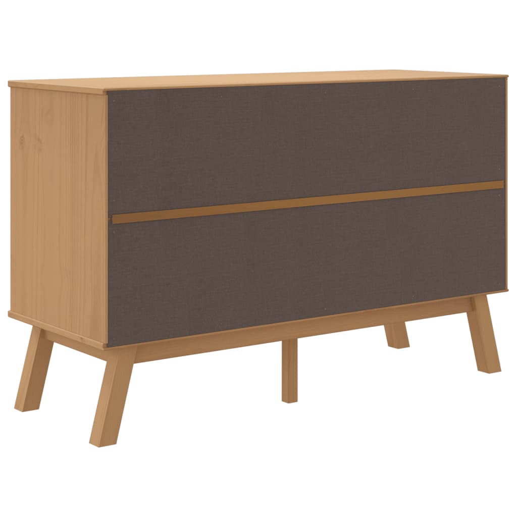 Skjenk OLDEN grå og brun 114x43x73,5 cm heltre furu