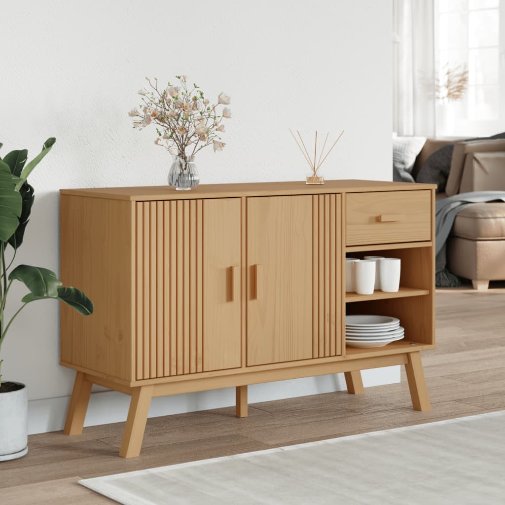 Skjenk OLDEN brun 114x43x73,5cm heltre furu