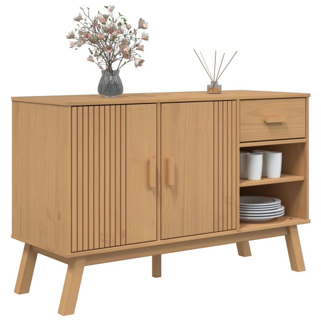Skjenk OLDEN brun 114x43x73,5cm heltre furu