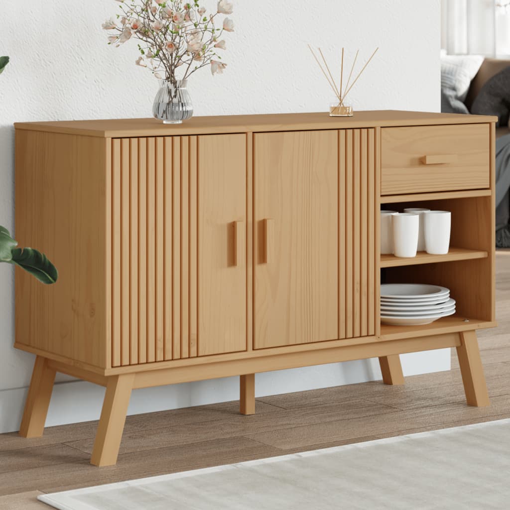 Skjenk OLDEN brun 114x43x73,5cm heltre furu