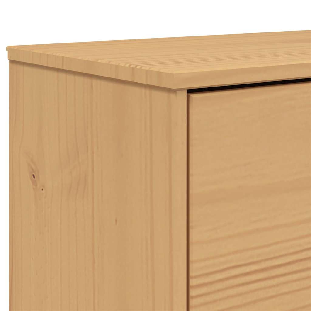 Skoskap OLDEN brun 55x35x120 cm heltre furu