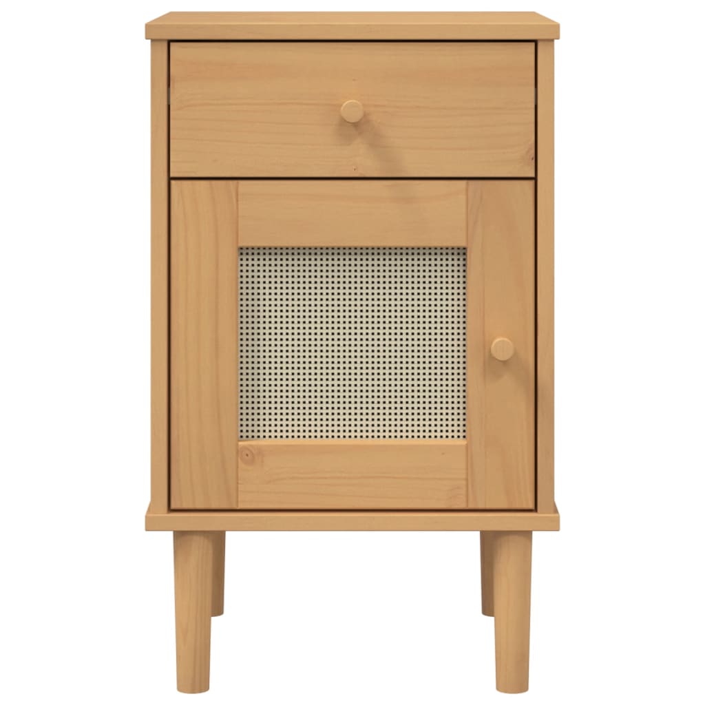 Nattbord SENJA rotting utseende brun 40x35x65 cm heltre furu