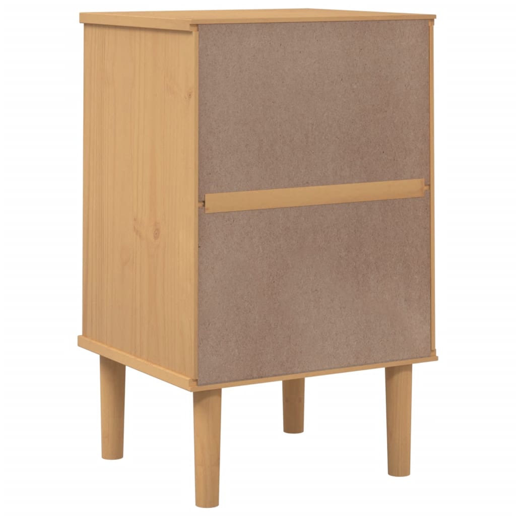 Nattbord SENJA rotting utseende brun 40x35x65 cm heltre furu