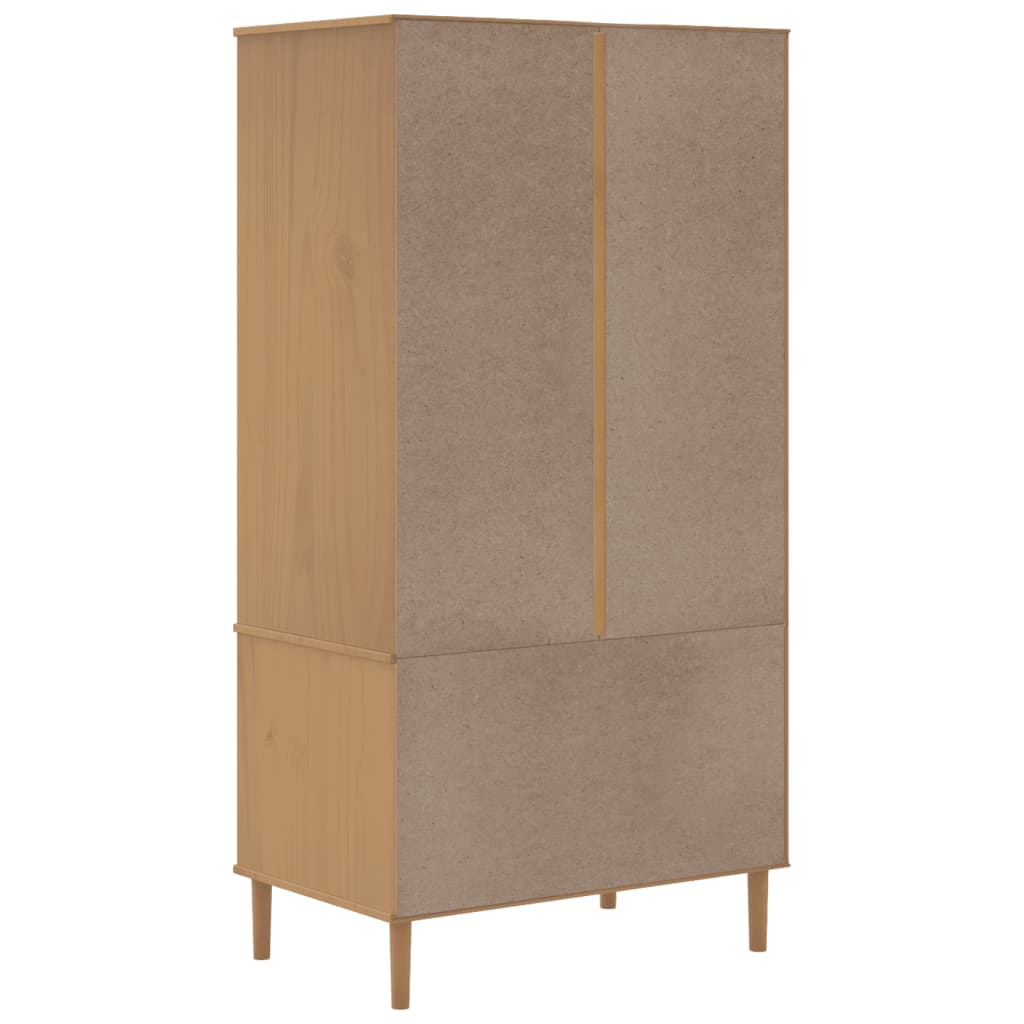 Garderobe SENJA rotting utseende brun 90x55x175 cm heltre furu