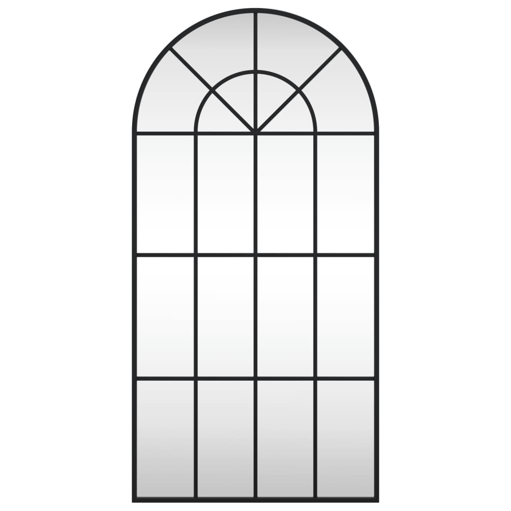 Veggspeil svart 50x100 cm buet jern