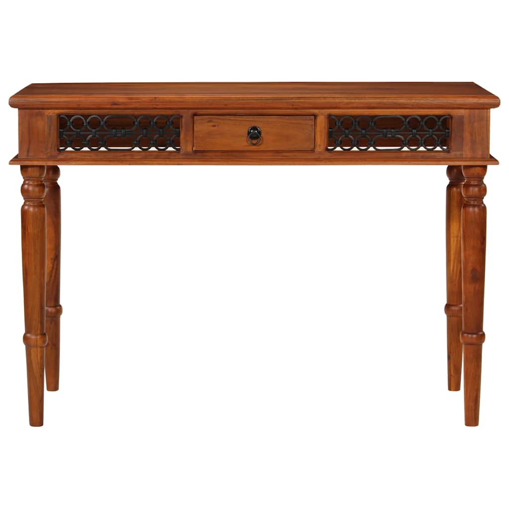 Skrivebord med skuff 110x50x76 cm heltre akasie