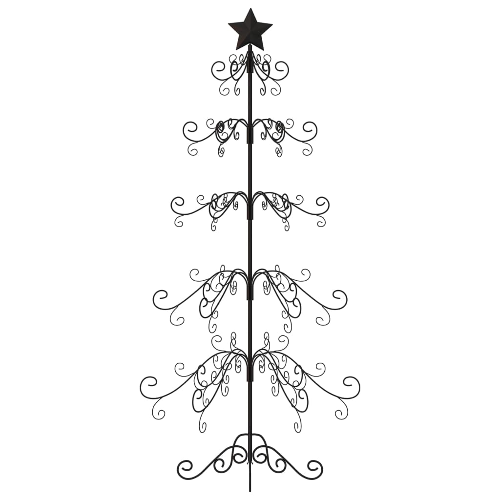 Juletre til dekorasjon metall svart 150 cm