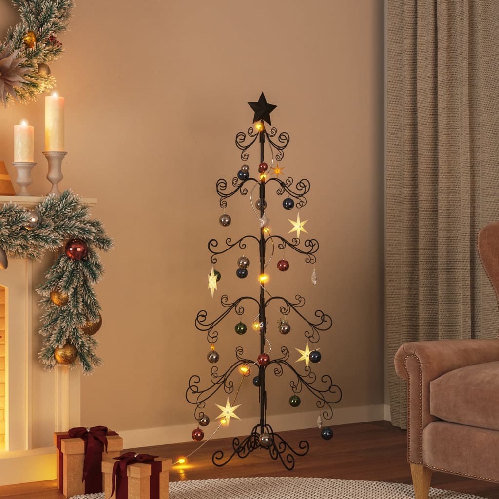Juletre til dekorasjon metall svart 150 cm