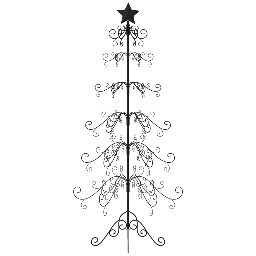 Juletre til dekorasjon metall svart 180 cm