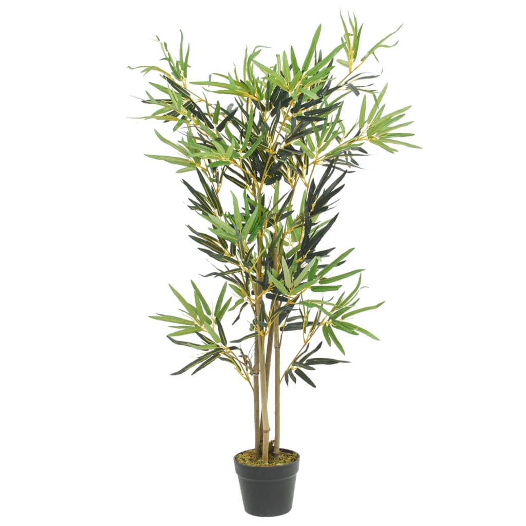 Kunstig bambustre 552 blader 120 cm grønn